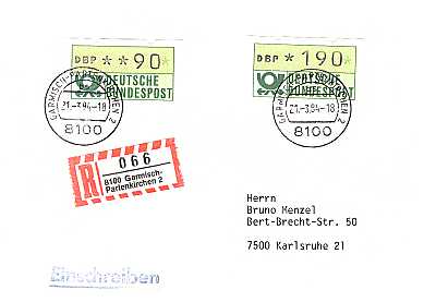 90 + 210 Pfennig